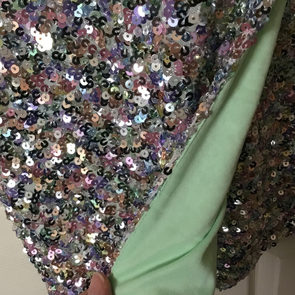 Lulus Multi Color Sequin Spaghetti Strap Racer Ba… - image 5